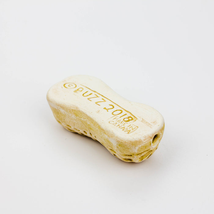 Handmade Ceramic Smoking Pipe [Peanut] Ceramic Pipe Black Piranha Designs