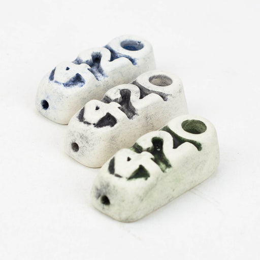 Handmade Ceramic Smoking Pipe [420] Ceramic Black Piranha Designs