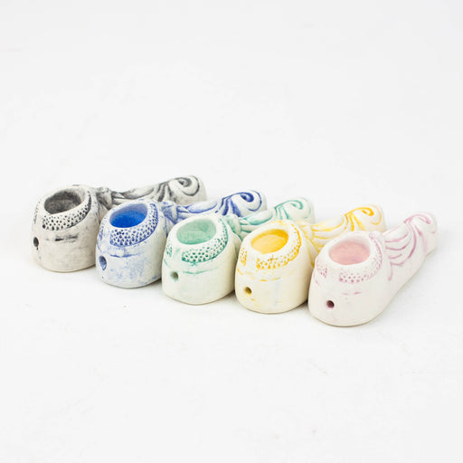 Handmade Ceramic Smoking Pipe [WIZARD/S] Ceramic Black Piranha Designs