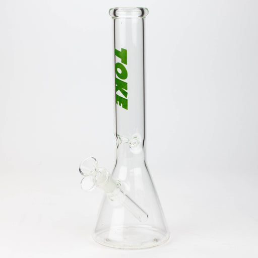 TOKE - 12" Beaker glass water bong-Green - One Wholesale