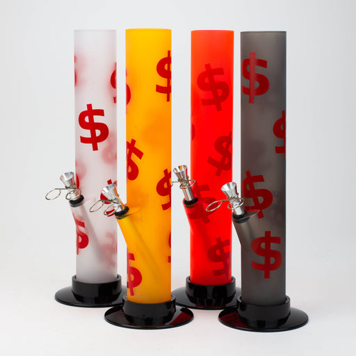 12" acrylic water pipe assorted [FAM-C] Straight Tube Bong ONE