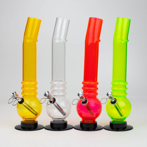 11" bent neck acrylic water pipe assorted [FP series] Beaker Bong ONE FP07
