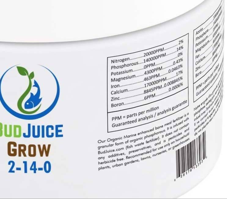 BudJuice - Bloom 0-0-15 Organic Fertilizer Kelp based Potassium- - One Wholesale