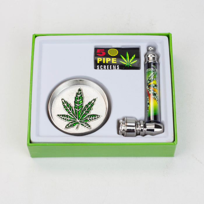 Metal Pipe, Grinder and screen gift set [AK22xx]