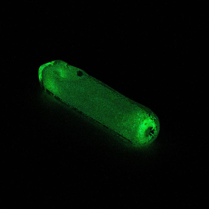 4" soft glass glow in the dark hand pipe [9189] Pack of 2