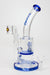 8" HAZE 2-in-1 Honeycomb diffuser Bent neck Dab Rig-Blue - One Wholesale