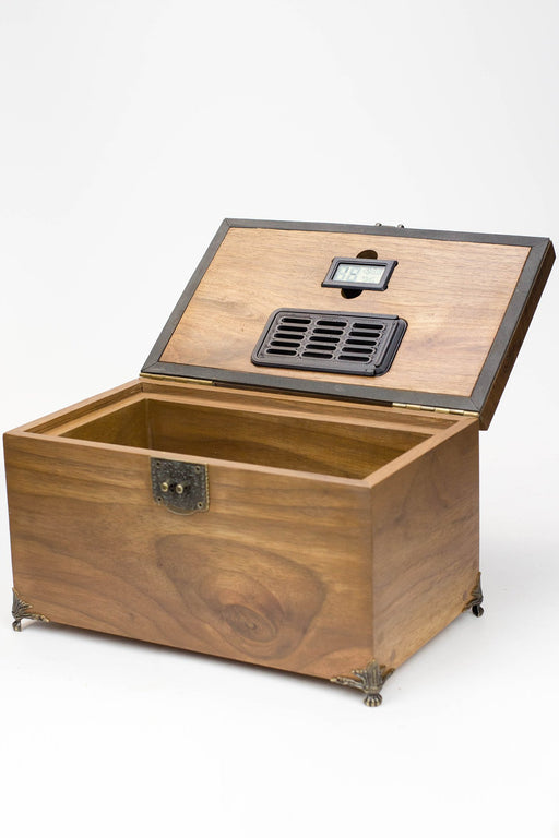 WALNUT HUMIDOR (Small) Stash Box Illuminate Cannabis Co.