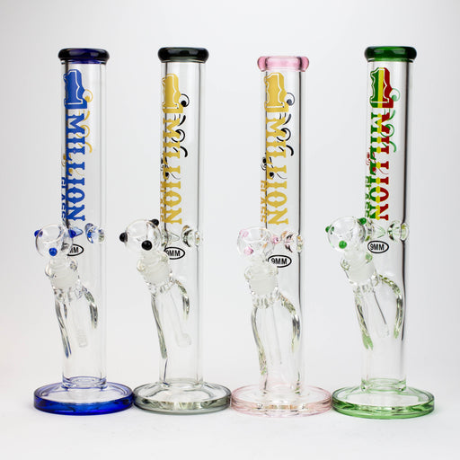 16" 1-MILLION Glass / 9mm / glass tube water bong [M004] Glass Bong Canadian Distributor