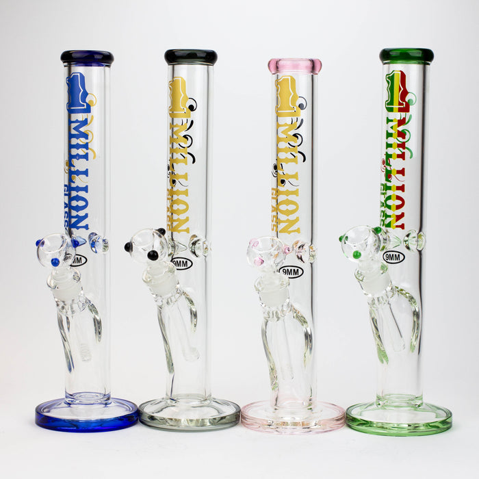 16" 1-MILLION Glass / 9mm / glass tube water bong [M004] Glass Bong Canadian Distributor