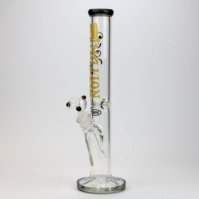 16" 1-MILLION Glass / 9mm / glass tube water bong [M004] Glass Bong Canadian Distributor Black