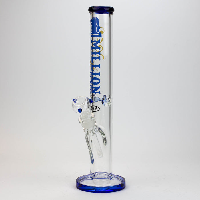 16" 1-MILLION Glass / 9mm / glass tube water bong [M004] Glass Bong Canadian Distributor Blue