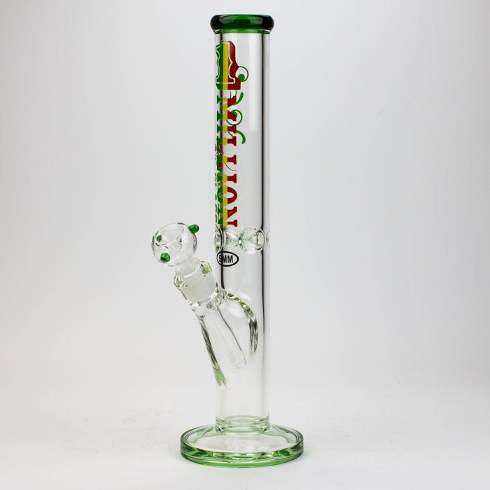 16" 1-MILLION Glass / 9mm / glass tube water bong [M004] Glass Bong Canadian Distributor Green