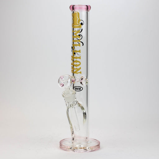 16" 1-MILLION Glass / 9mm / glass tube water bong [M004] Glass Bong Canadian Distributor Pink
