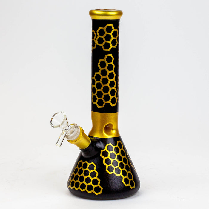 10" Honeycomb color glass water bong