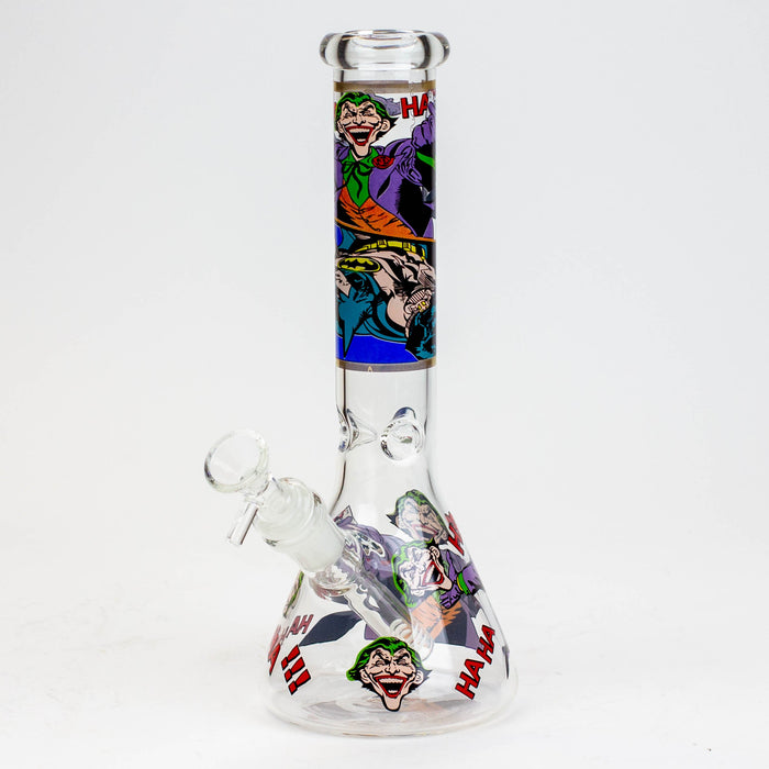 10" Cartoon glass water bong Glass Bong BANKA Graphic J