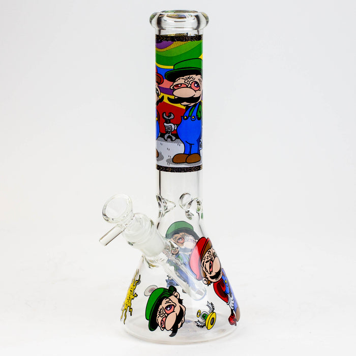 10" Cartoon glass water bong Glass Bong BANKA Graphic C