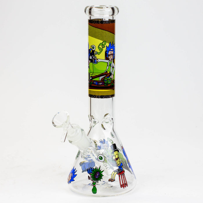 10" Cartoon glass water bong Glass Bong BANKA Graphic F