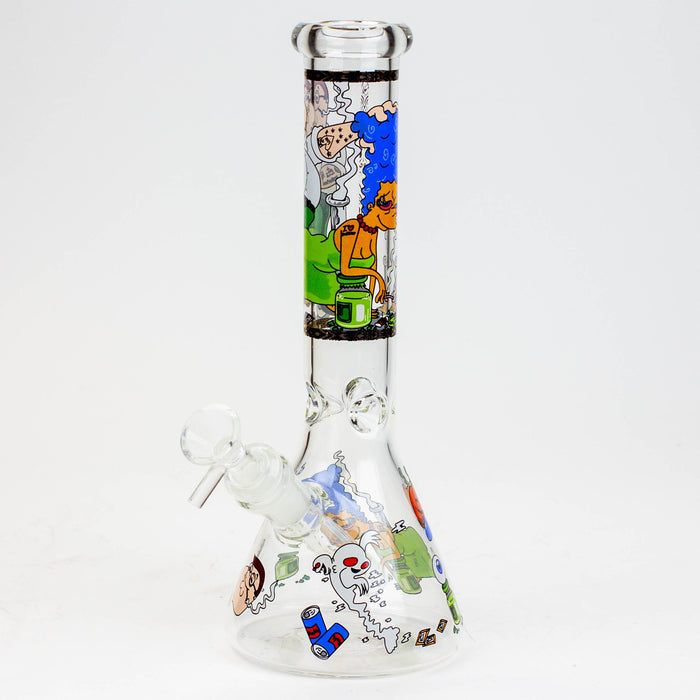 10" Cartoon glass water bong Glass Bong BANKA Graphic G