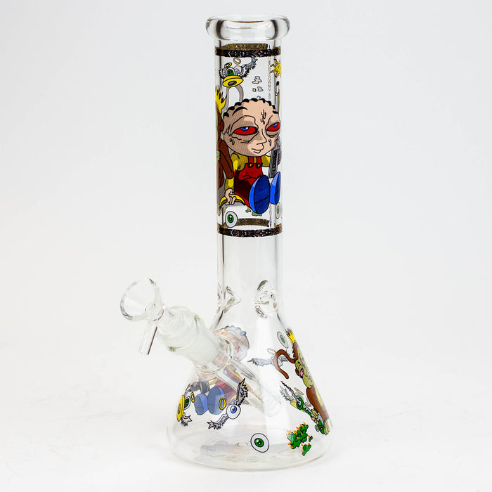 10" Cartoon glass water bong Glass Bong BANKA Graphic I