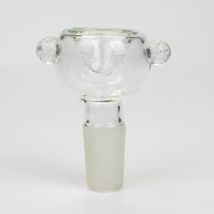 Clear round glass bowl for 14 mm female Joint