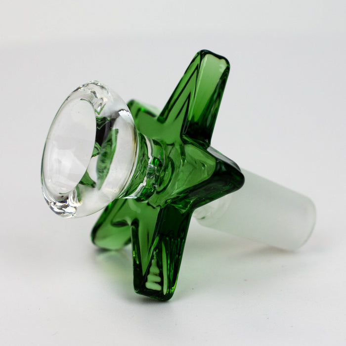 Thick glass bowl with star handle