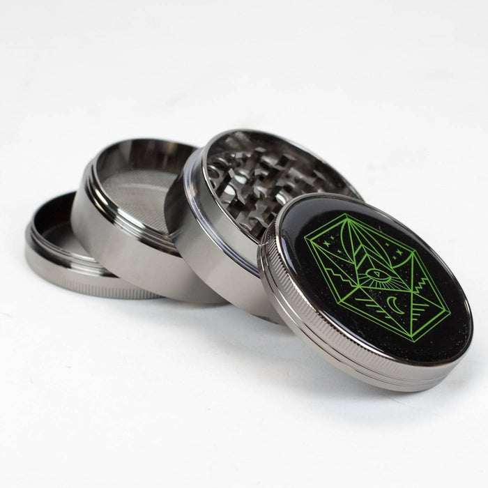 6.3 cm (2.5 inch) Spice Grinder, 4 Part, Vintage, Ancient Symbol Design, Magnetic Lid, Durable Zinc Alloy, Pollen Catcher - Leaf-Way Brand Accessories Regular Grinder Leaf-Way Store