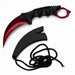 ALPHASTEEL Hunting Knife - Karambit Fixed Blade Knife JJ Distribution Red