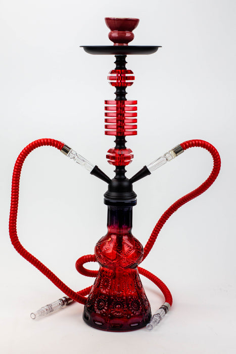 19" 2 hoses baluster Hookah [MD2190]-Red - One Wholesale
