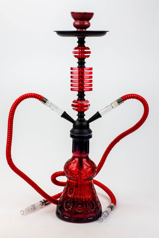 19" 2 hoses baluster Hookah [MD2190] Hookah Canadian Distributor Red