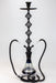 31" 2 hoses Twisted Wrought Metal Hookah [MD2206]-Black - One Wholesale