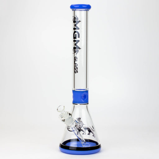 17.5" glass / 7 mm / beaker glass water bong Glass Bong Canadian Distributor Jade Blue