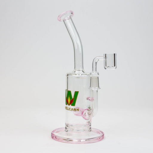 9" WellCann Inline diffuser Rig with Banger Glass Rig Northern Aurora Trading Ltd Pink