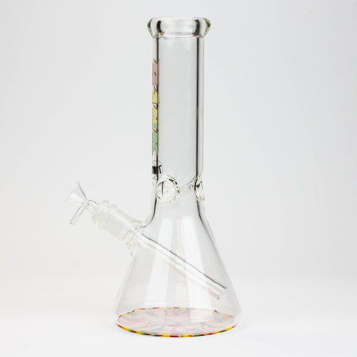 12" DANK beaker 7 mm glass bong with Colour Bottom Glass Bong Northern Aurora Trading Ltd