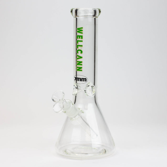 12" WellCann beaker 7 mm glass water bong Glass Bong Northern Aurora Trading Ltd Green
