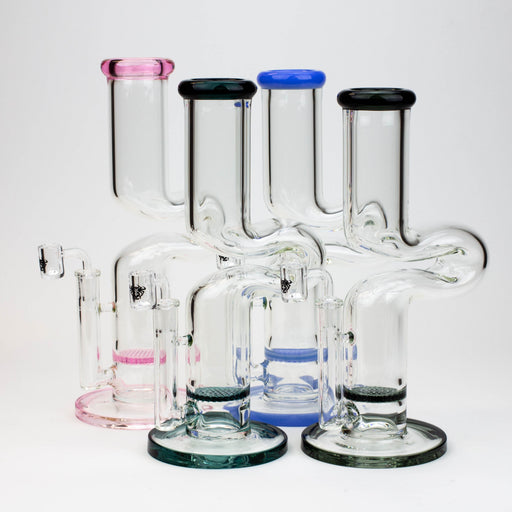 11.5" 2-in-1 7mm Zig-zag glass water bong [AKG003] Glass Bong Canadian Distributor