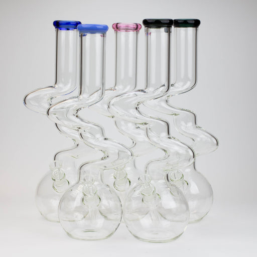 16" Zig-zag glass water bong [AKG004] Glass Bong Canadian Distributor