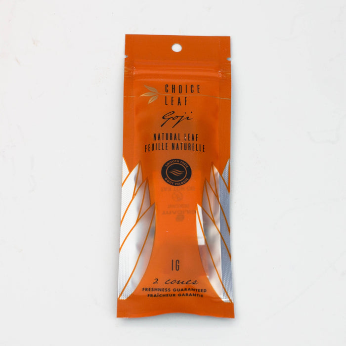 Choice Leaf - Goji Cones (Pack of 2) - 1 Pack Leaf Wrap ONE 1 g