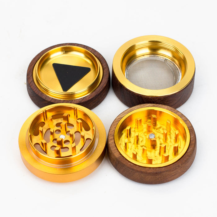 Genie 4 parts wooden cover grinder gift set Regular Grinder ONE