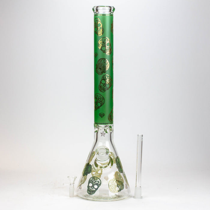 20" Skull Patterned 9 mm glass water bong ( GBT2101 ) Beaker Bong ONE
