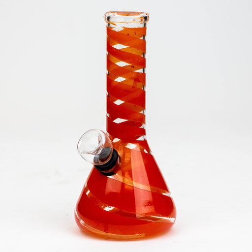 6" glass water bong Beaker Bong ONE Orange