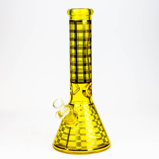 12" 7mm glass neon beaker water bong Beaker Bong ONE Gold