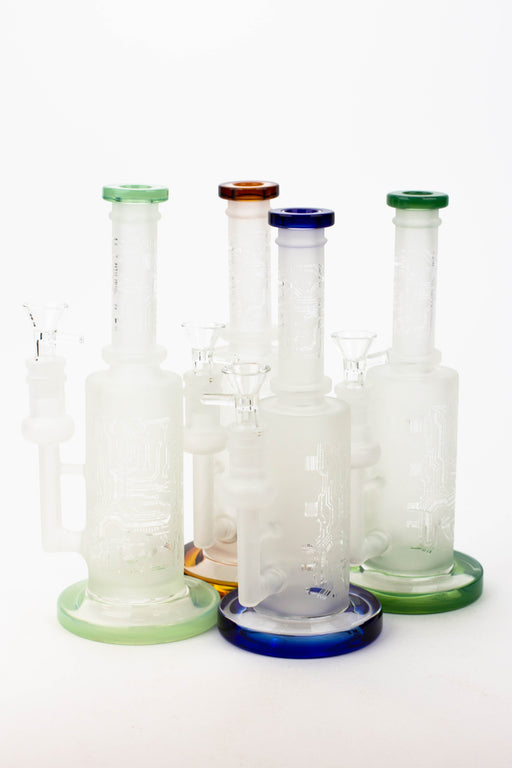 9.5" Sandblasting glass water bong with tire diffuser [Q14] Glass Bong Canadian Distributor
