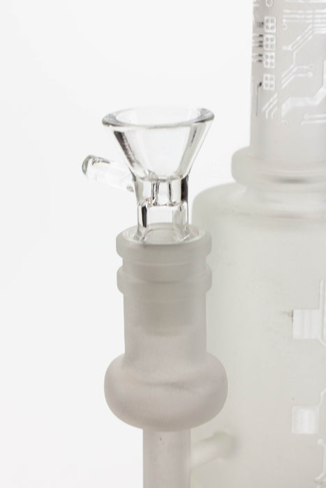 9.5" Sandblasting glass water bong with tire diffuser [Q14] Glass Bong Canadian Distributor