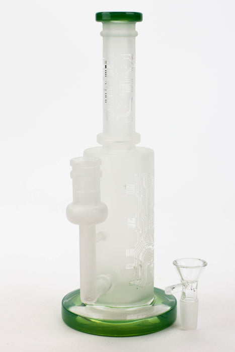 9.5" Sandblasting glass water bong with tire diffuser [Q14]- - One Wholesale