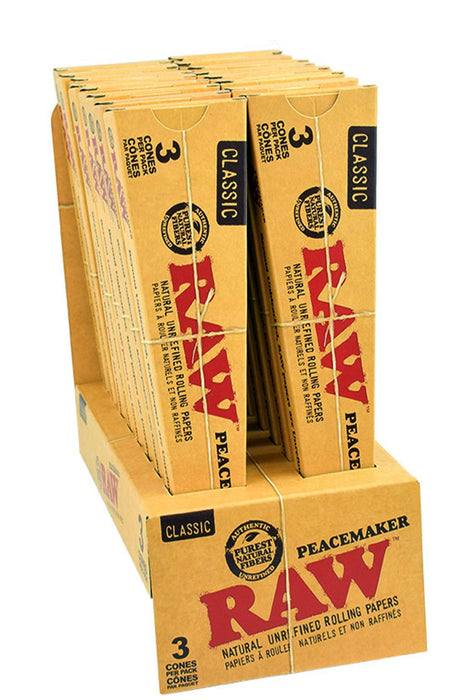 RAW CLASSIC PRE-ROLLED PEACEMAKER CONES - 16 packs Pre-rolled Cone (Bulk / Tower) ONE