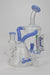 8" SOUL Glass 2-in-1 single chamber recycler bong-Blue - One Wholesale