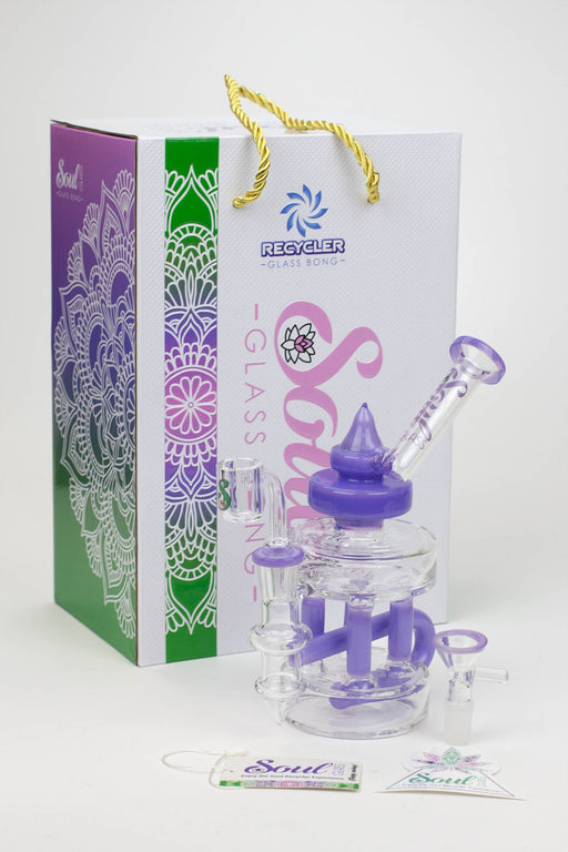 7" SOUL Glass 2-in-1 Double deck recycler bong- - One Wholesale