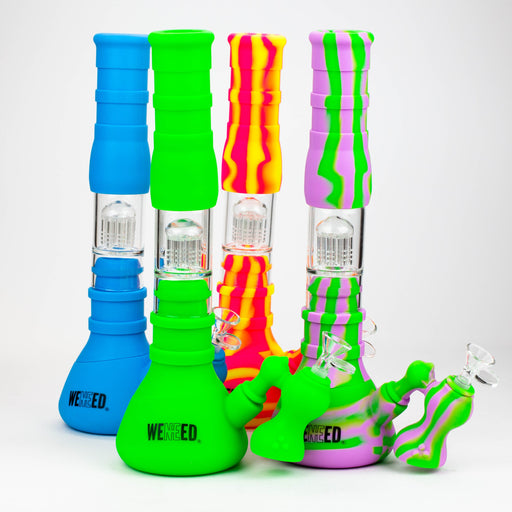 WENEED®-14" Silicone Percolator Water Pipe Resin · Silicone · Plastic Bong WENEED®