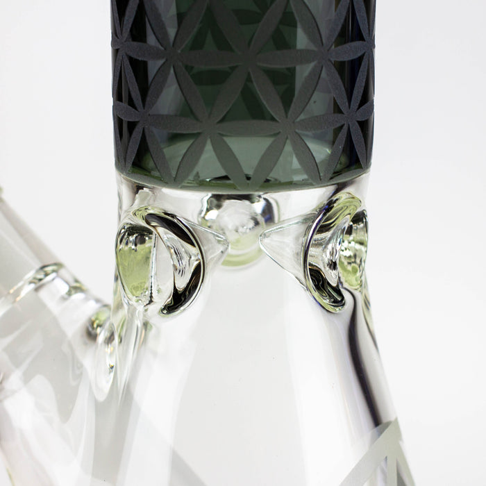 WENEED®-14" Vector Grid Beaker 7mm Glass Bong WENEED®