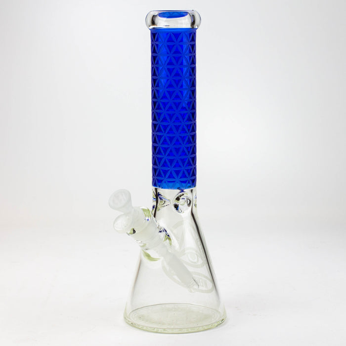 WENEED®-14" Vector Grid Beaker 7mm Glass Bong WENEED® Blue